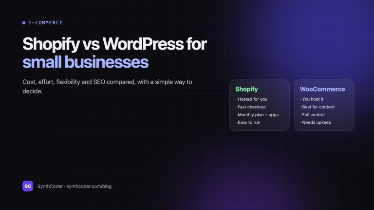 Shopify versus WooCommerce comparison: hosted and easy to run versus self-hosted with full control and the best content tools